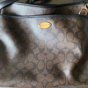 Brown Coach shoulder bag